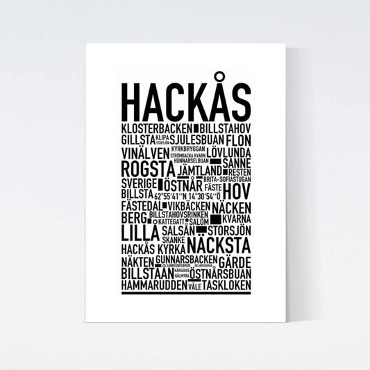Hackås Text Poster