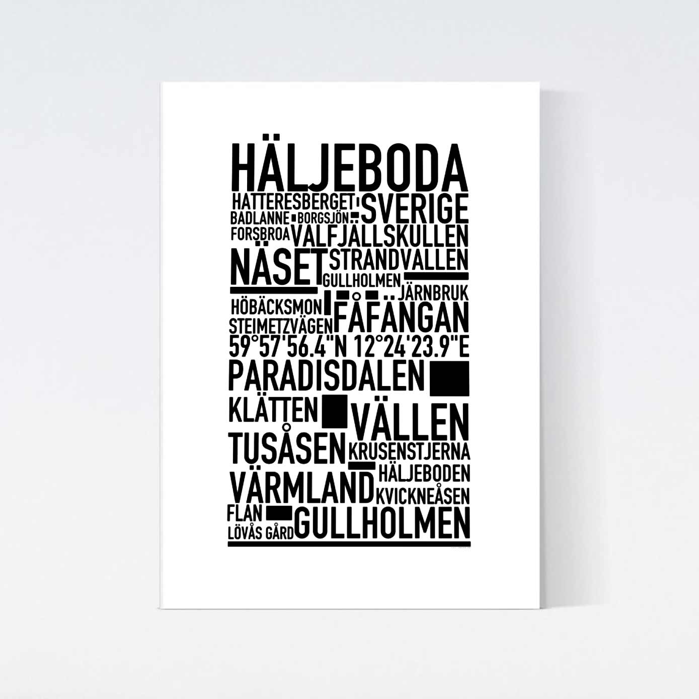 Häljeboda Text Poster