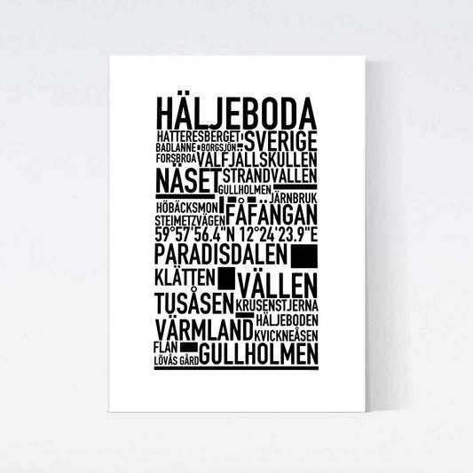 Häljeboda Text Poster