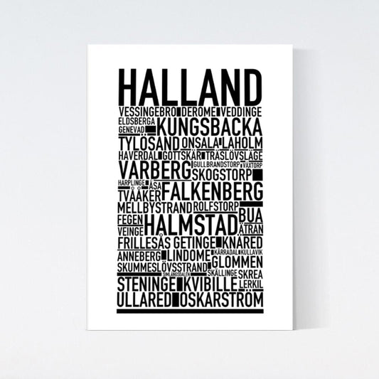 Halland Landskap Text Poster