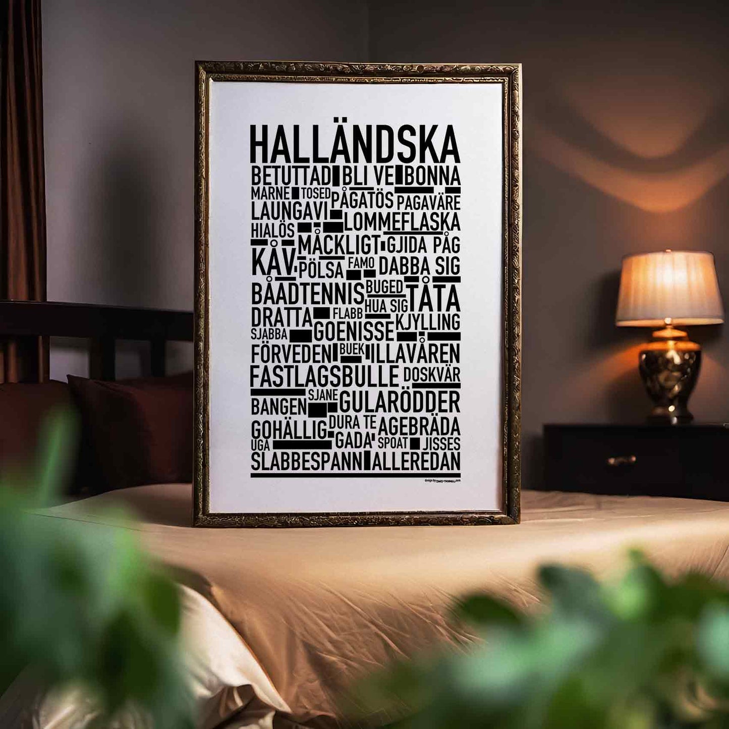 Halländska Dialekt Text Poster