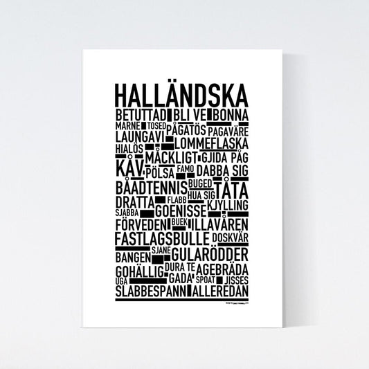 Halländska Dialekt Text Poster