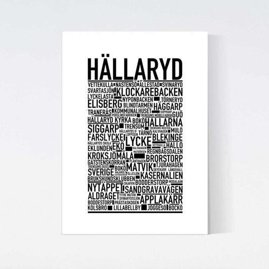 Hällaryd Text Poster