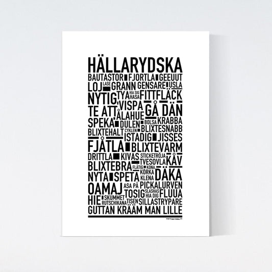 Hällarydska Dialekt Text Poster