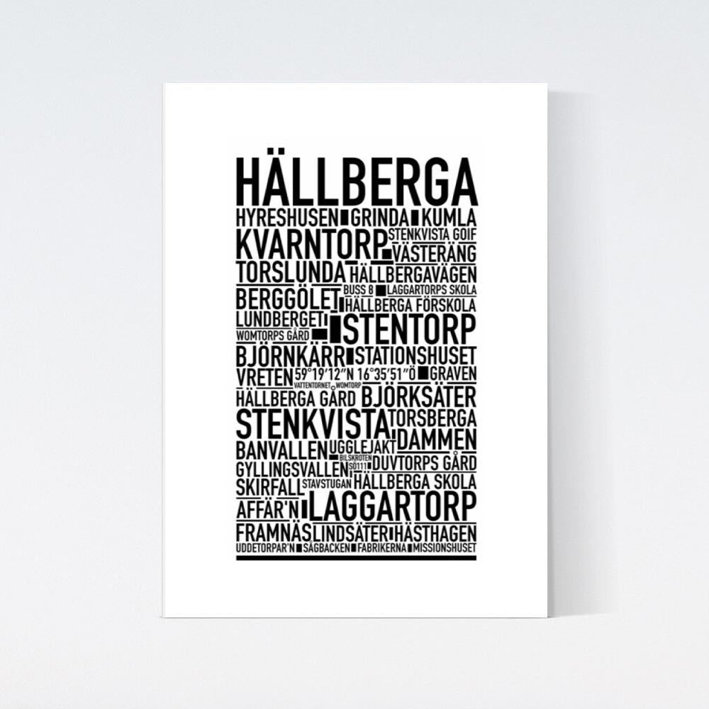 Hällberga Text Poster