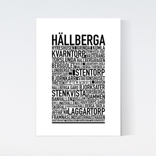 Hällberga Text Poster