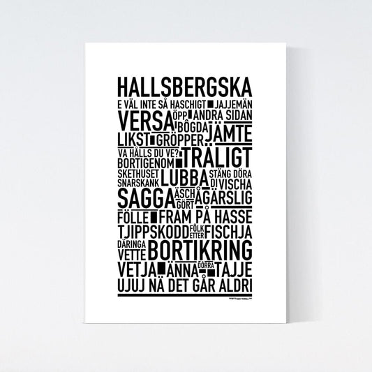 Hallsbergska Dialekt Text Poster