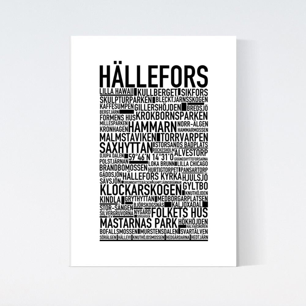 Hällefors Text Poster