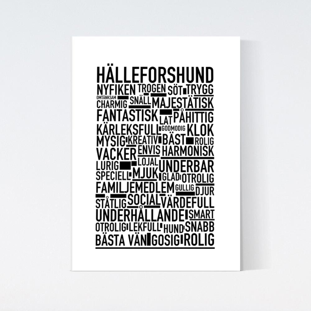 Hälleforshund Text Poster