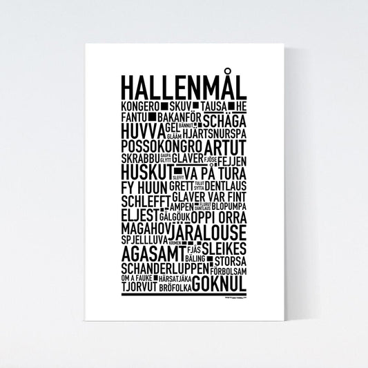 Hallenmål Dialekt Text Poster