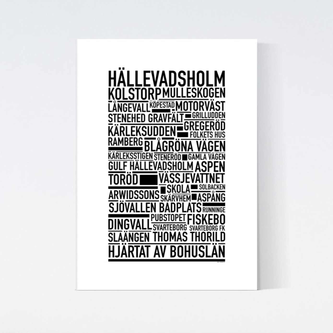 Hällevadsholm Text Poster