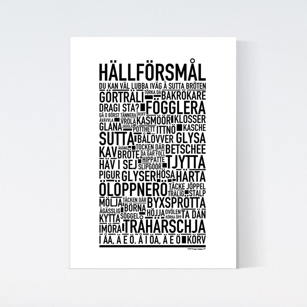 Hällförsmål Dialekt Text Poster