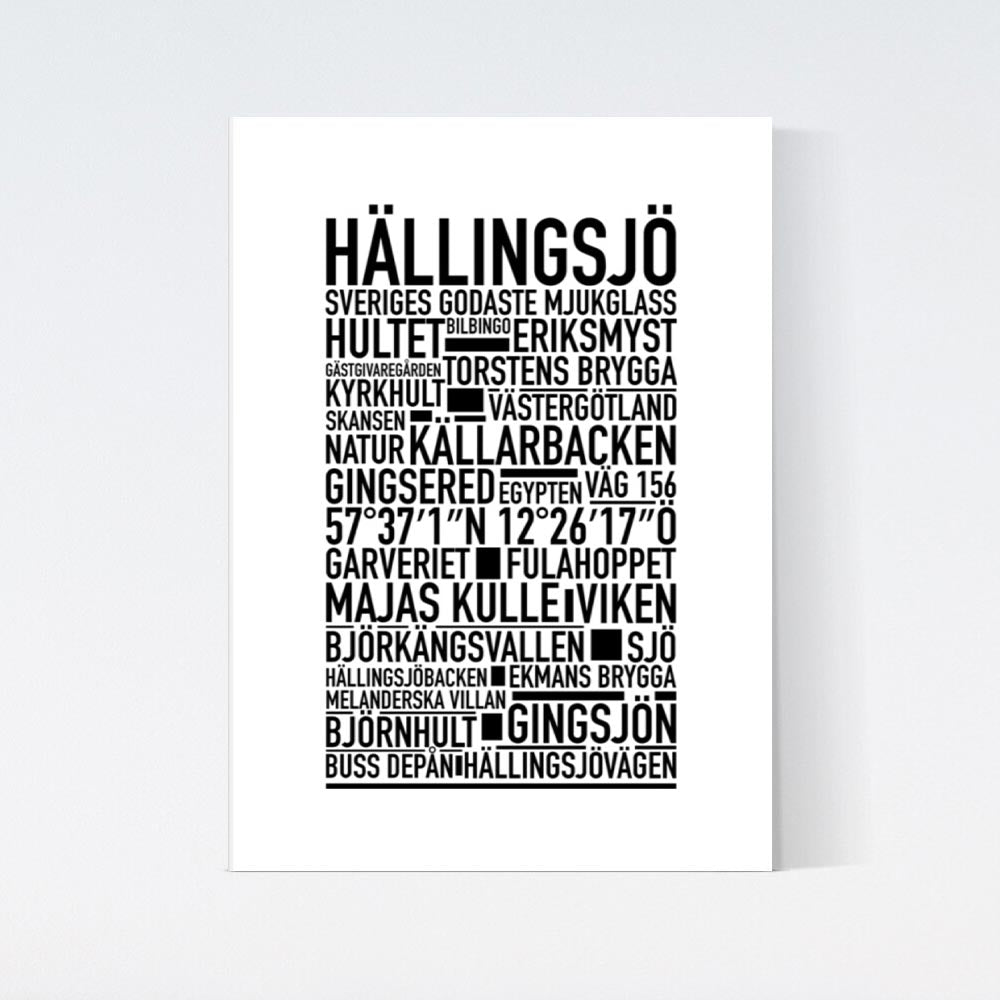 Hällingsjö Text Poster