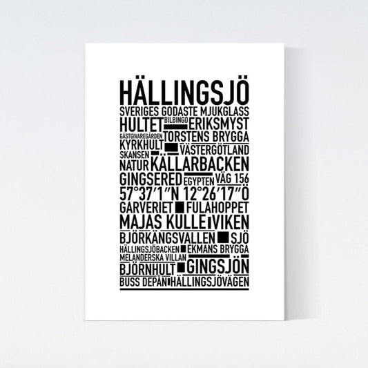 Hällingsjö Text Poster