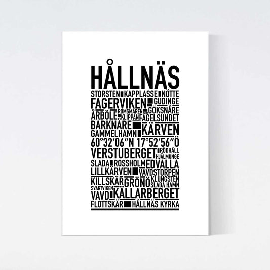 Hållnäs Text Poster