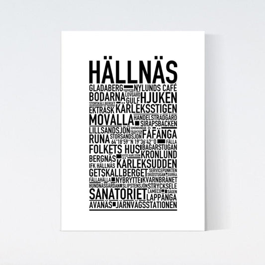 Hällnäs Text Poster