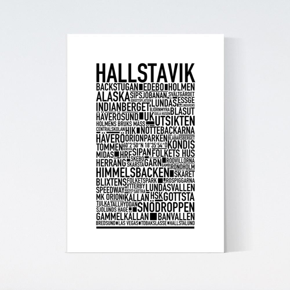 Hallstavik Text Poster