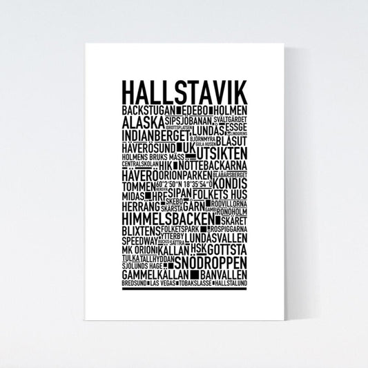 Hallstavik Text Poster
