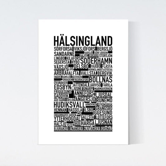 Hälsingland Landskap Text Poster