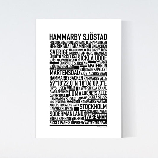 Hammarby Sjöstad Text Poster