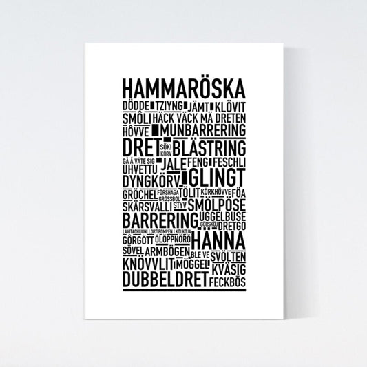 Hammaröska Dialekt Text Poster