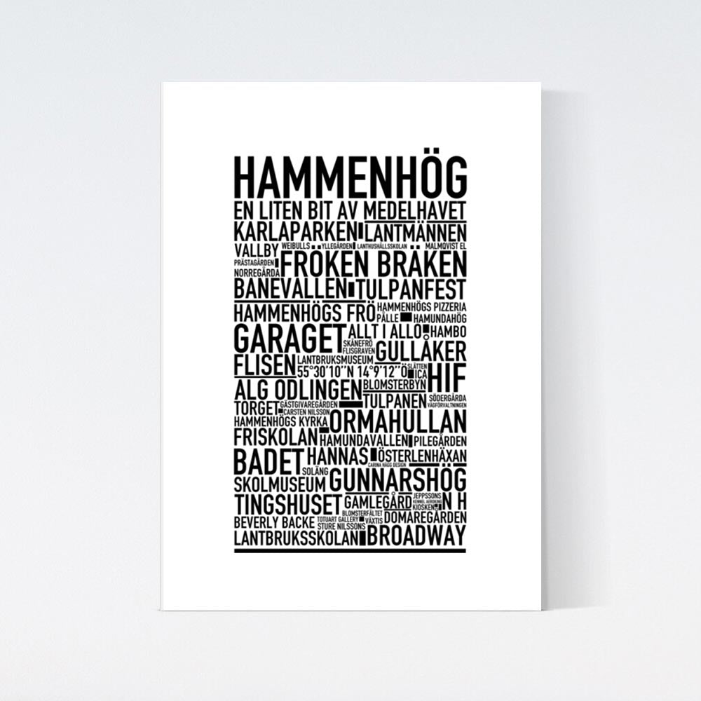 Hammenhög Text Poster