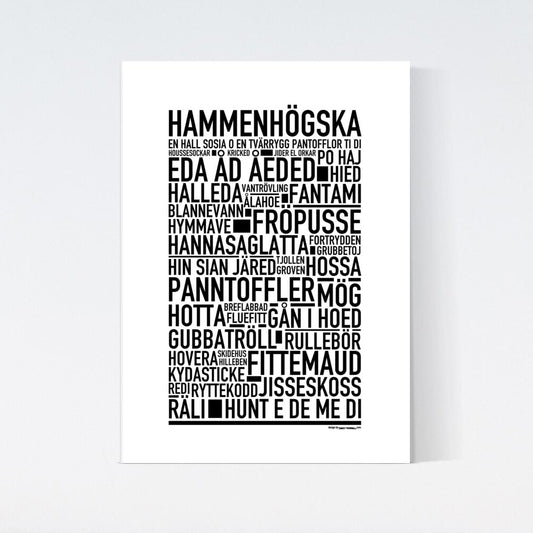 Hammenhögska Dialekt Text Poster