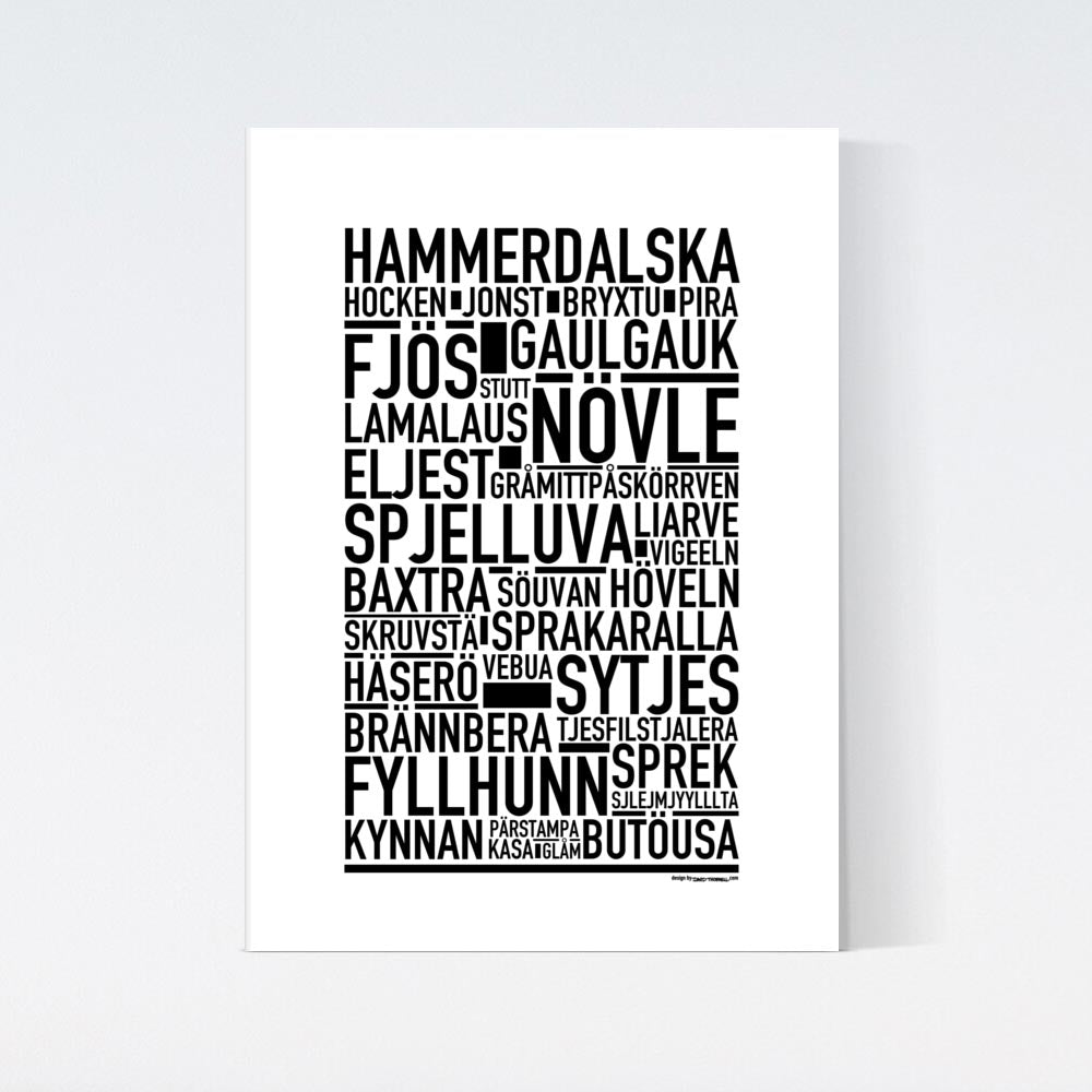 Hammerdalska Dialekt Text Poster