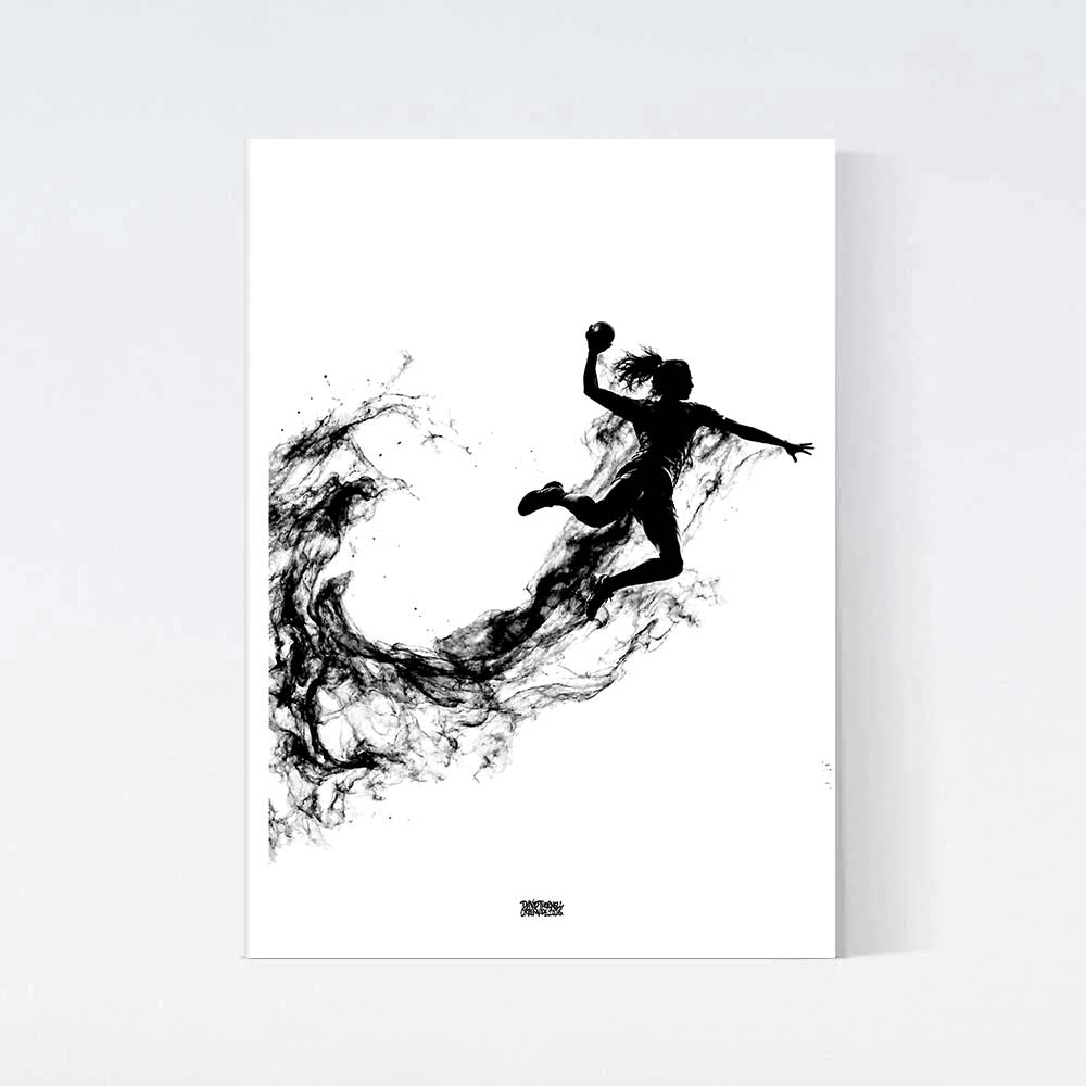 Handboll Spelare Dam Poster