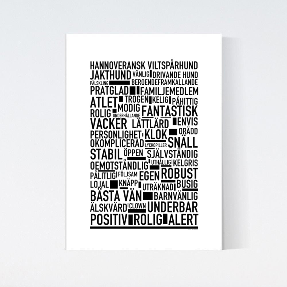 Hannoveransk Viltspårhund Text Poster
