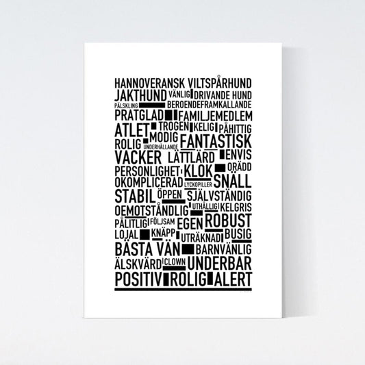 Hannoveransk Viltspårhund Text Poster