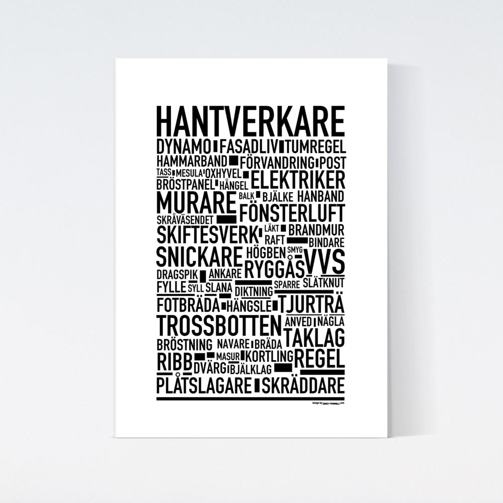 Hantverkare Text Poster