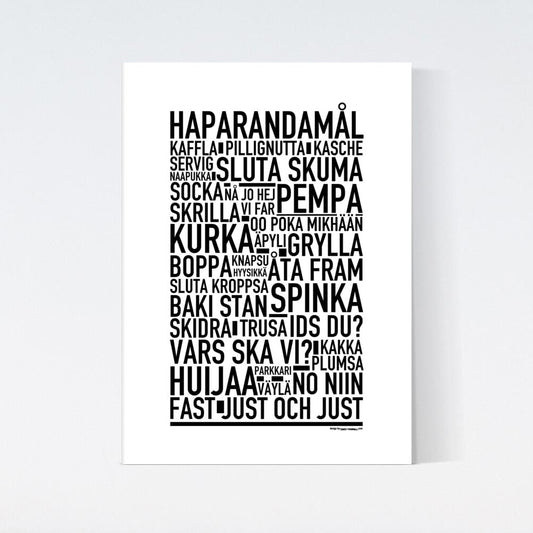 Haparandamål Dialekt Text Poster