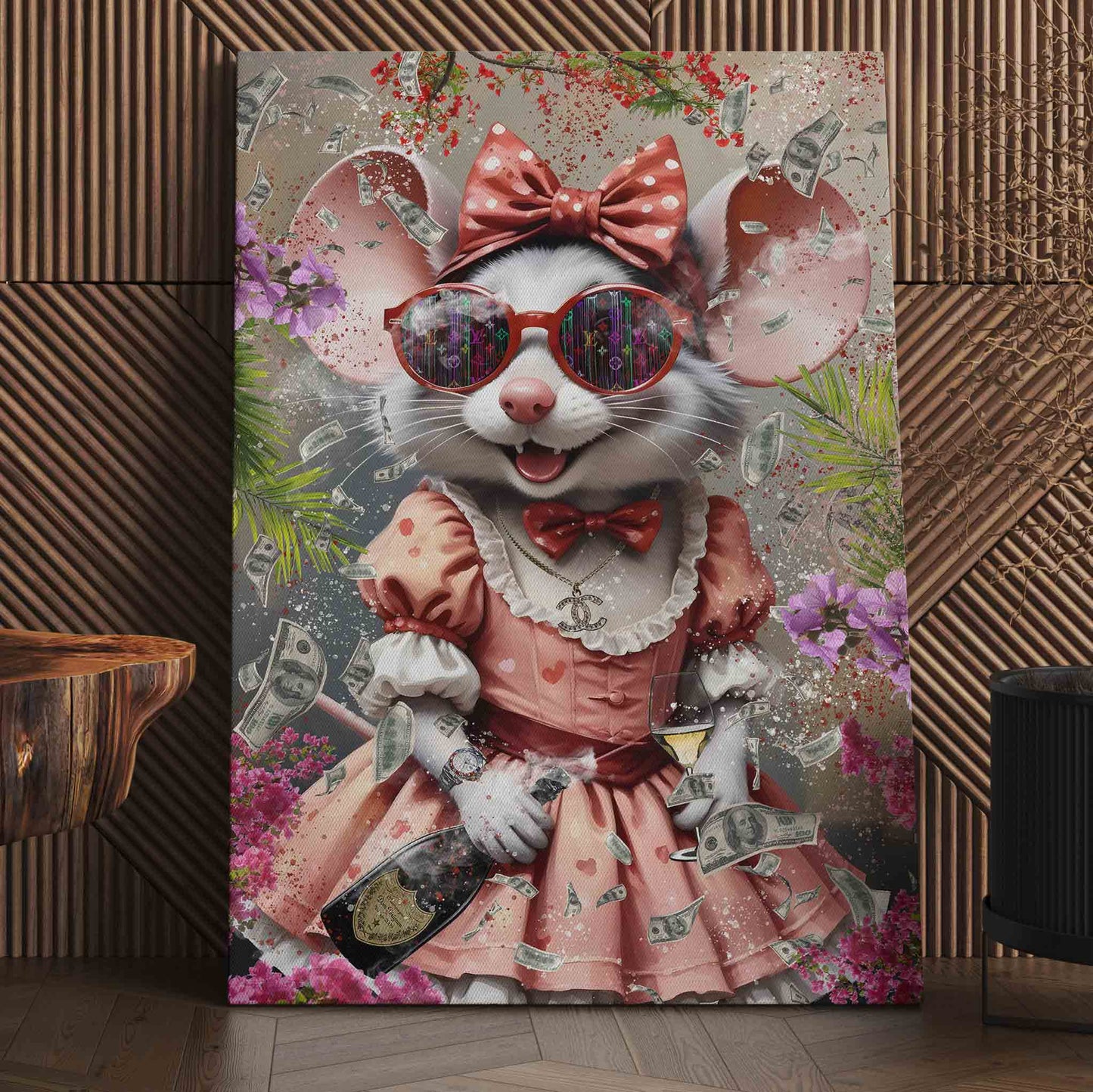 Happy Fashion Mouse Canvas