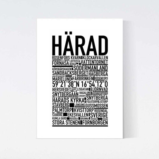 Härad Text Poster