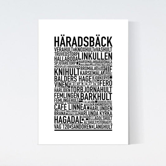Häradsbäck Text Poster