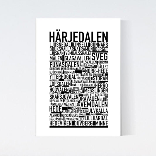 Härjedalen Landskap Text Poster