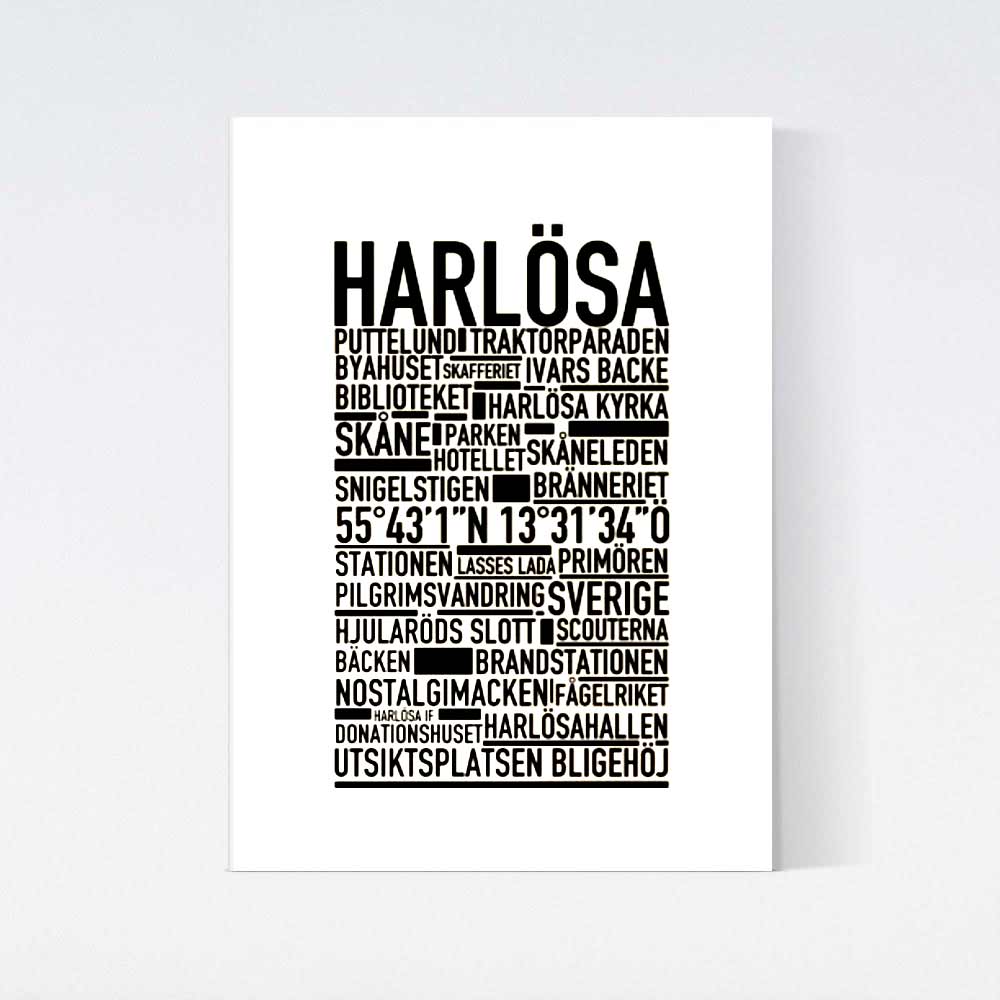 Harlösa Text Poster