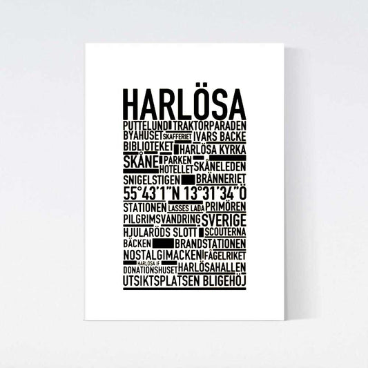 Harlösa Text Poster