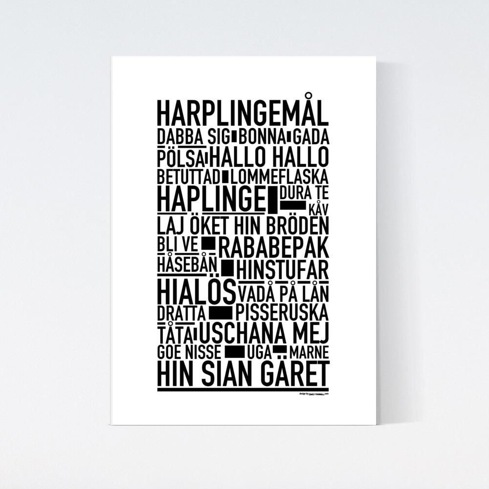 Harplingemål Dialekt Text Poster