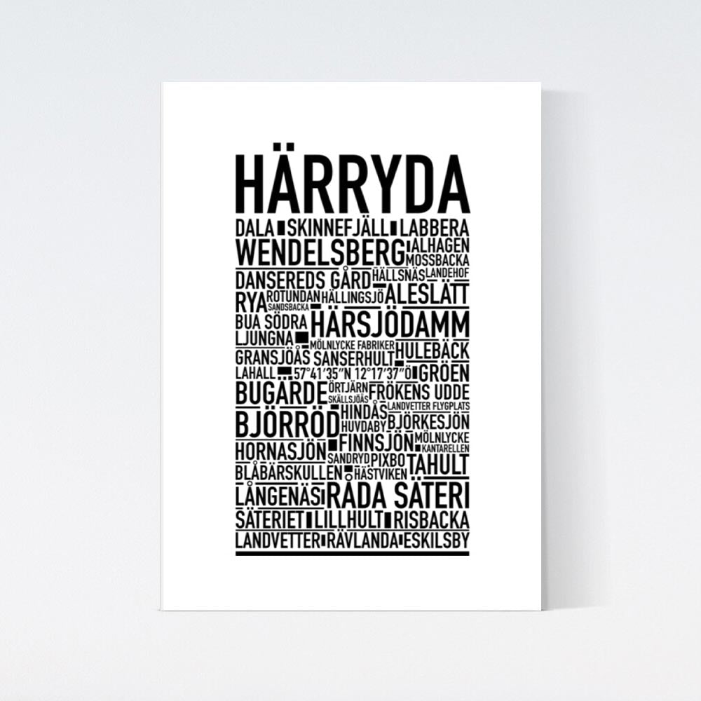 Härryda Text Poster