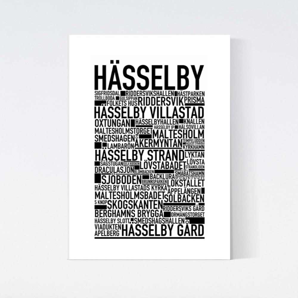 Hässelby Text Poster
