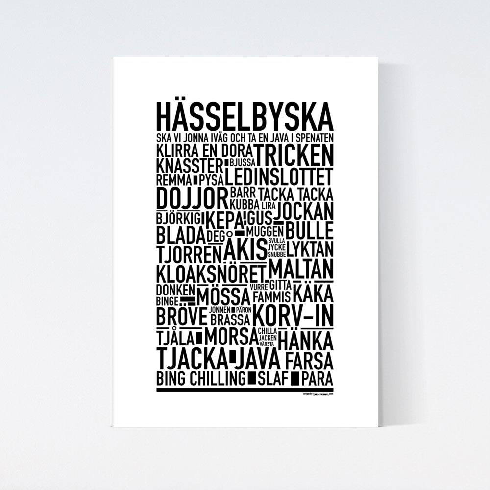 Hässelbyska Dialekt Text Poster