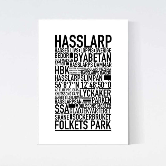 Hasslarp Text Poster