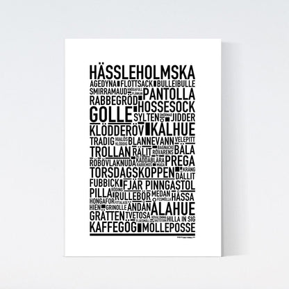 Hässleholmska Dialekt Text Poster