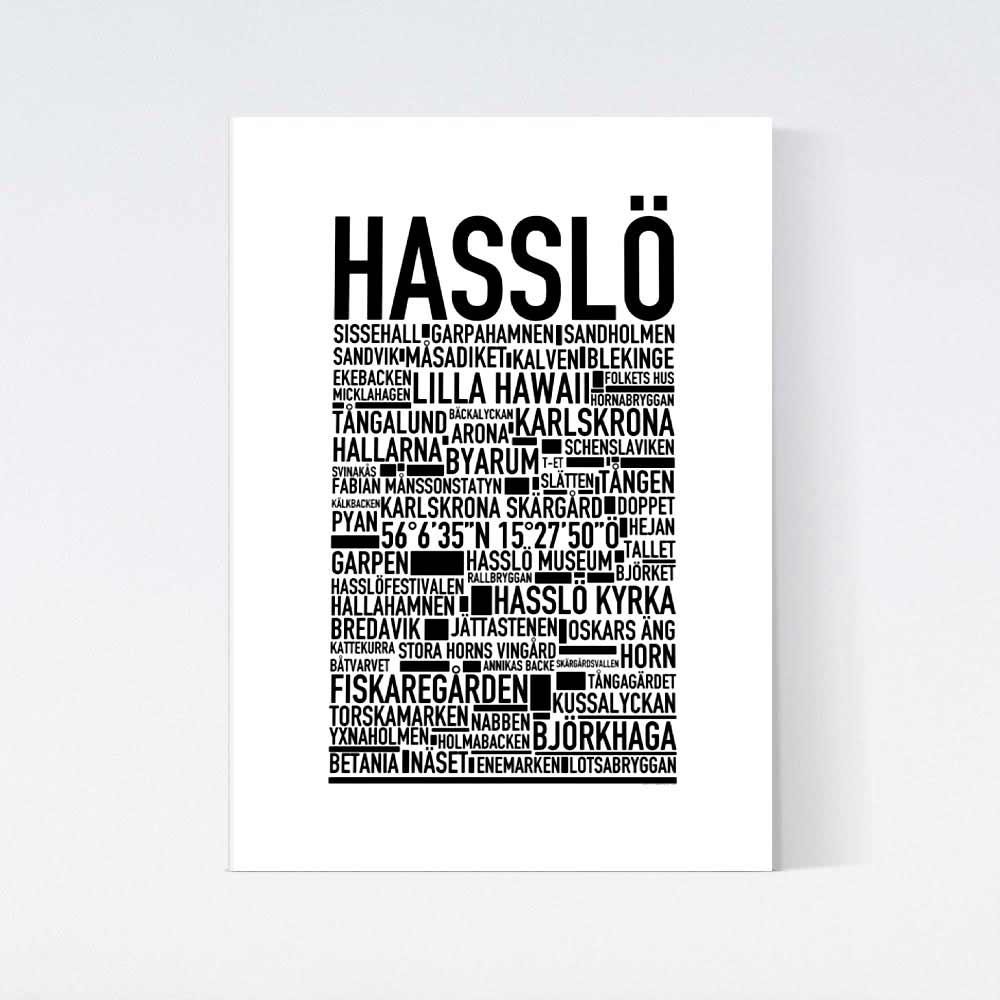 Hasslö Text Poster