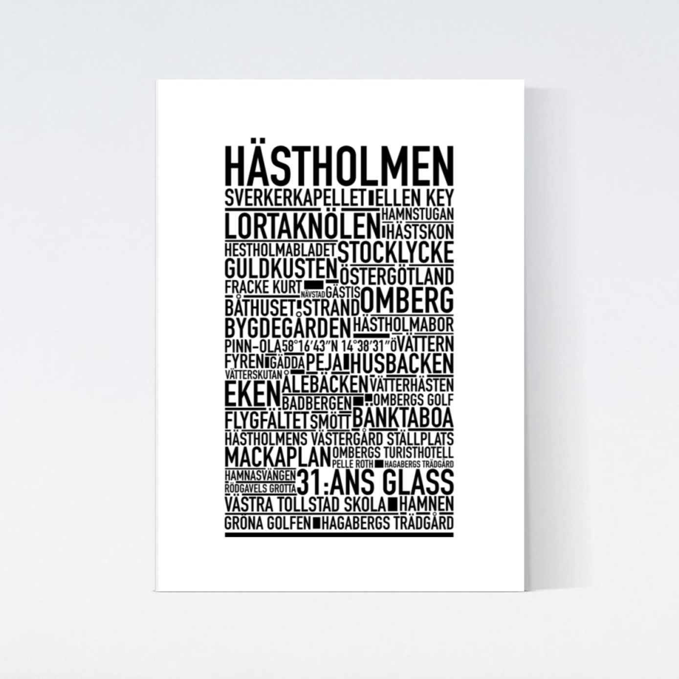 Hästholmen Text Poster