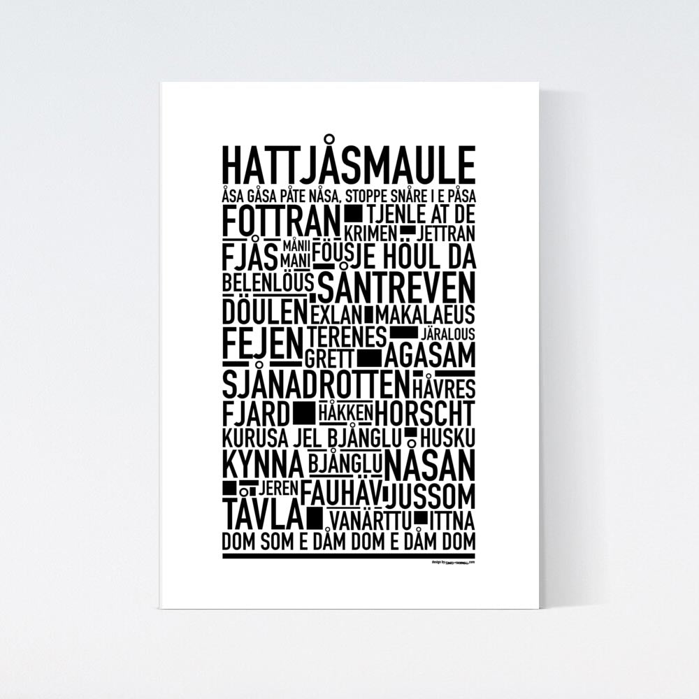 Hattjåsmaule Dialekt Text Poster