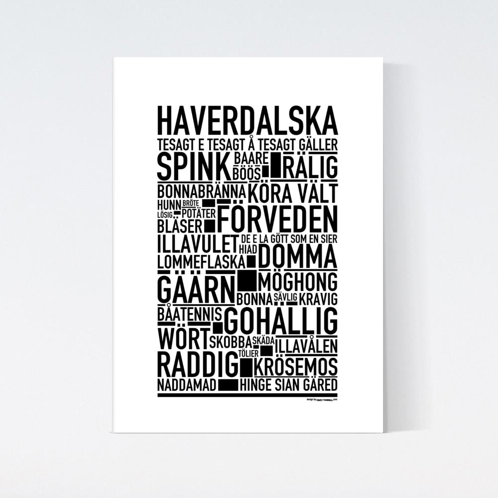 Haverdalska Dialekt Text Poster