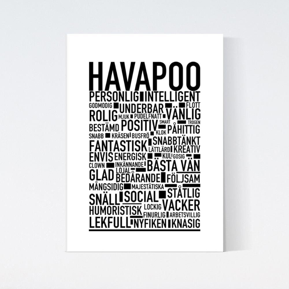 Havapoo Text Poster